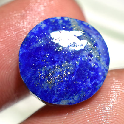 High Quality Lapis Lazuli Round Shape Wholesale Smooth Polished Cabochon (15x15x2mm,/8ct)