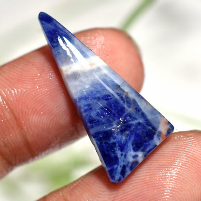 Fancy Shaped Sodalite Cabochon, Wholesale Loose Gemstone (11x22x2mm,/8ct)