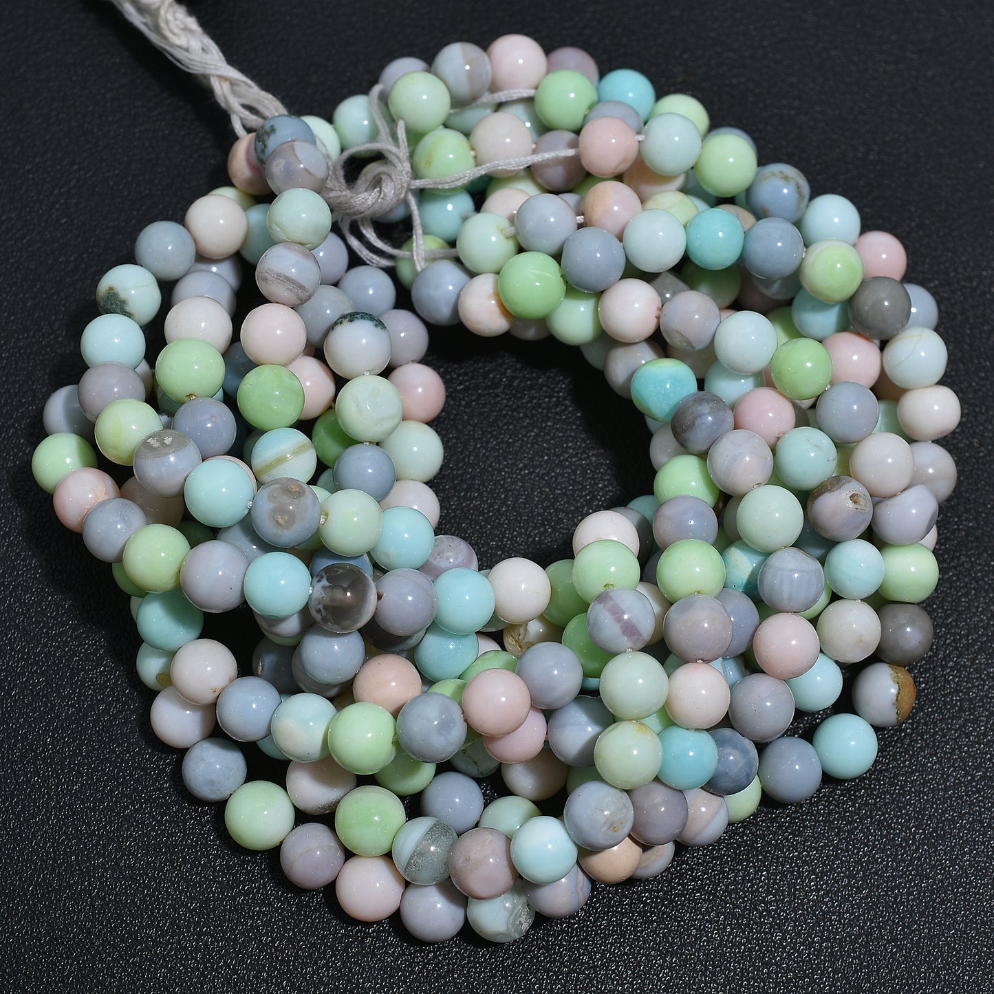 Pastel Opal Round Smooth Beads 16 Inch Strand Multicolor Gemstone Bead For Custom Necklace And Bracelets