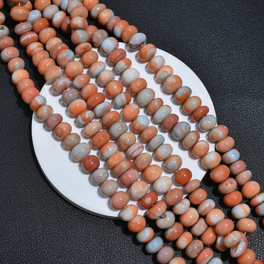 Wholesale Orange & Sky Opal Beads - Natural Drilled Gemstone Strand For DIY Jwelery