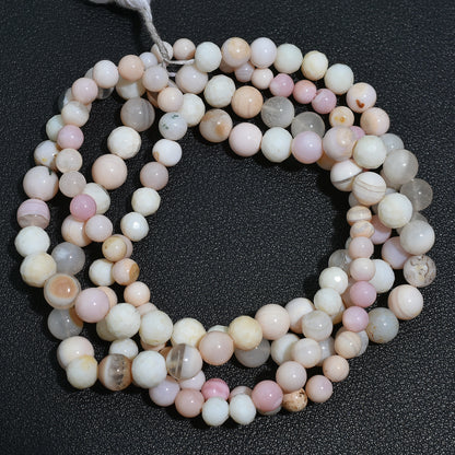 Smooth & Faceted Pastel Pink Opal Beads - Wholesale Natural Gemstone Beads For Jewelry Supply