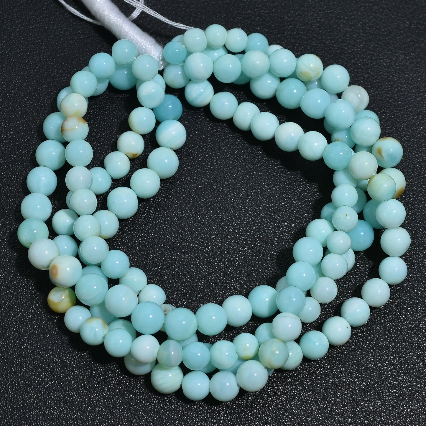 Natural Peru Sky Opal Round Beads 16 Inch Strand, Wholesale Smooth Gemstone Bead For Jewelry Designs.