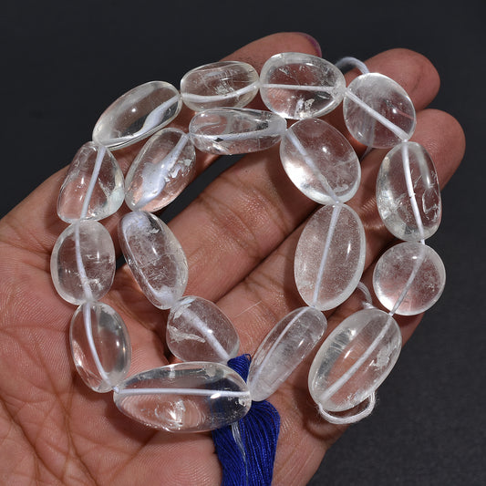 Trendy Crystal Quartz Nugget Beads – Raw Tumbled Gemstones for Jewelry