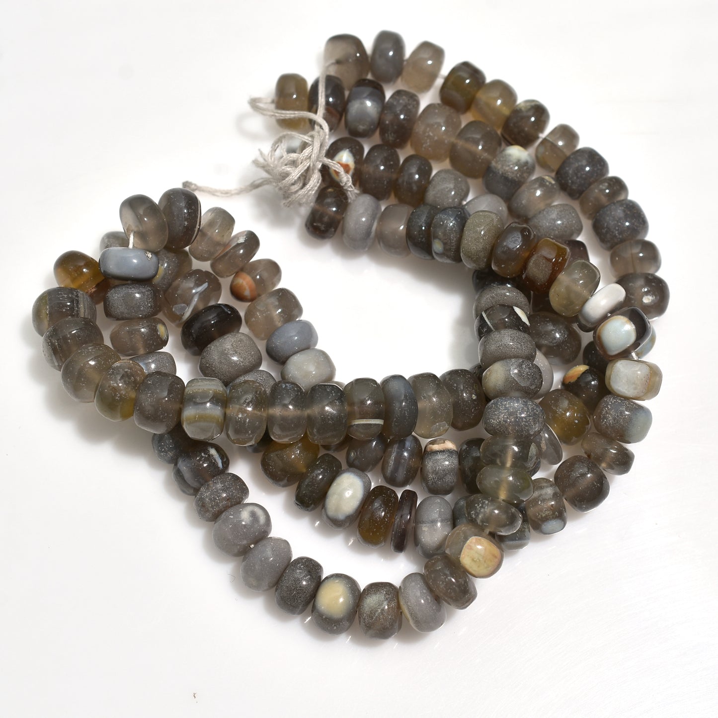 Earthy Tone Boulder Opal Rondelle Beads – Wholesale Gemstone Strand for Jewelry Making