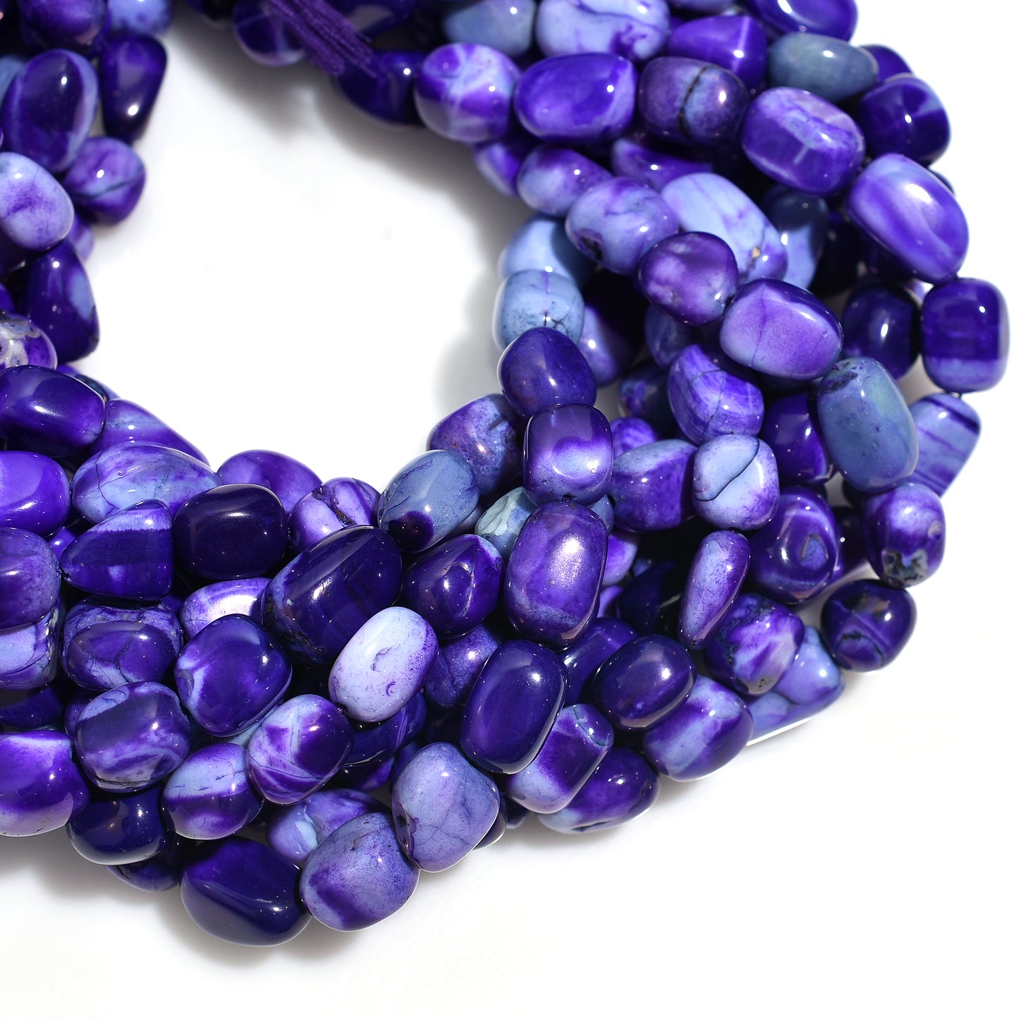 Purple Opal Nuggets Smooth Beads – 13 Inch Strand Wholesale Gemstone Beads For Jewelry Crafts