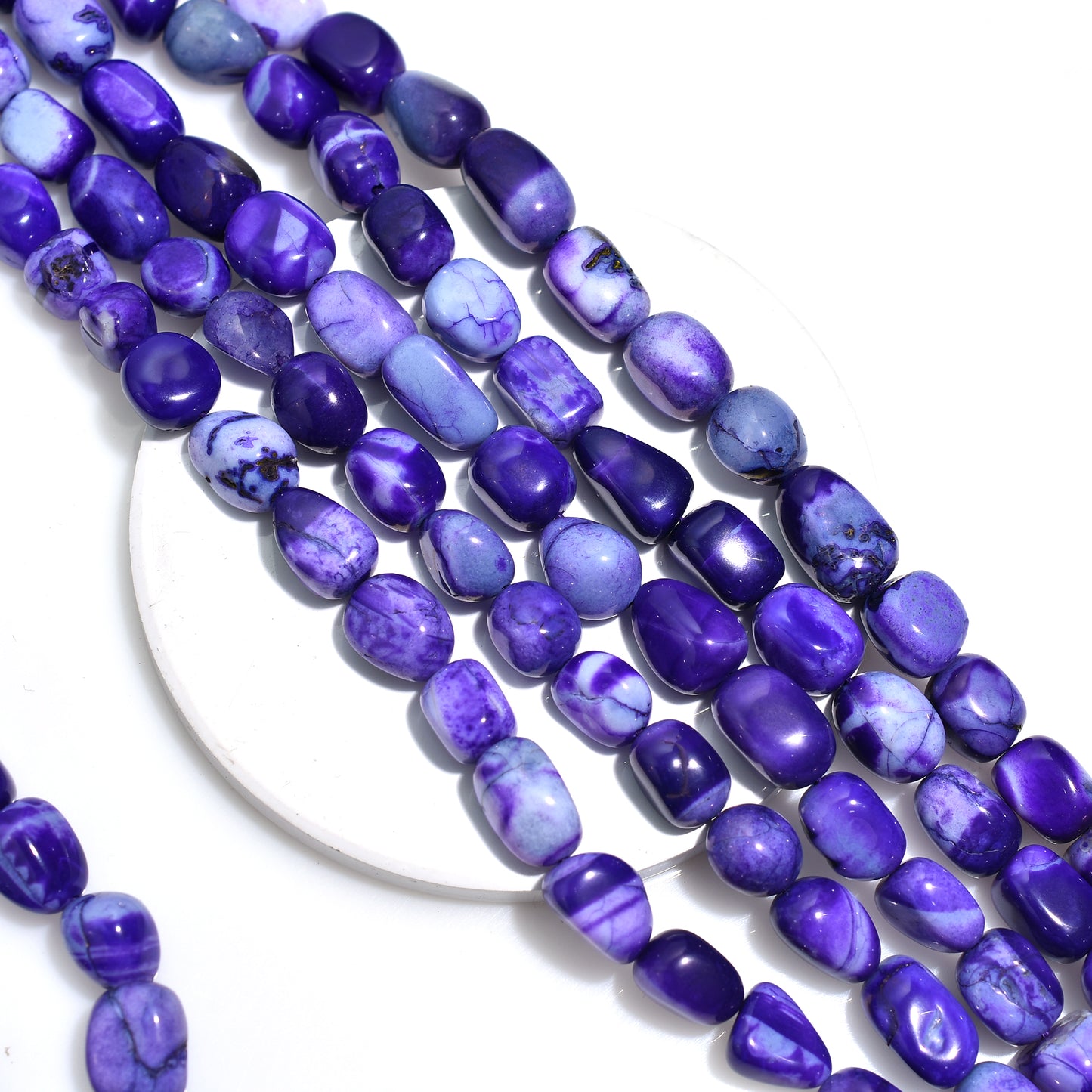 Purple Opal Nuggets Smooth Beads – 13 Inch Strand Wholesale Gemstone Beads For Jewelry Crafts