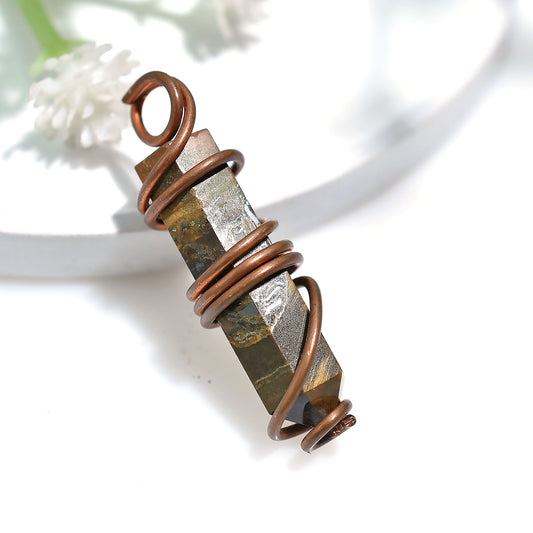 Unique Tiger Eye Necklace – Wholesale Copper Wire Wrapped Stone Jewelry  14ct