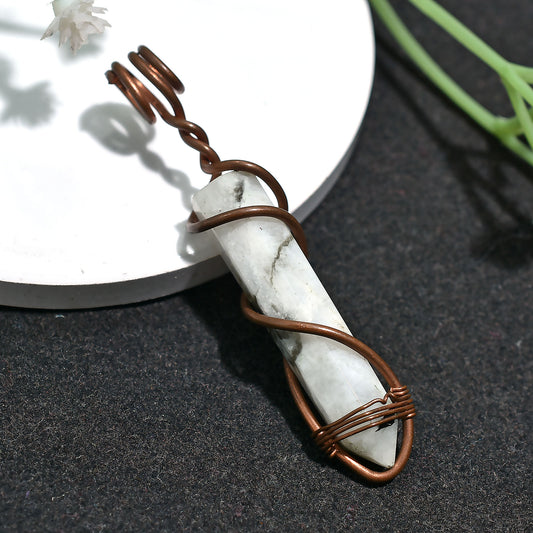 Spiritual Rainbow Moonstone Pendant –  Wholesale Copper Wire Wrapped Crystal Energy Necklace