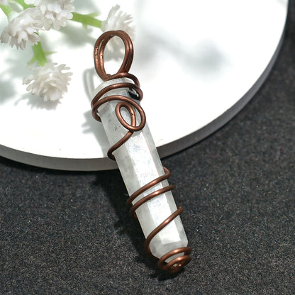 Unique Rainbow Moonstone Pendant - Wholesale  Handcrafted Healing Crystal Necklace 26ct