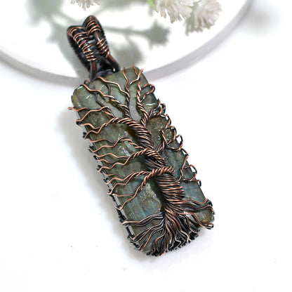 Third Eye Labradorite Pendant – Oxidized Copper Wire Wrapped Stone Wholesale Jwelery