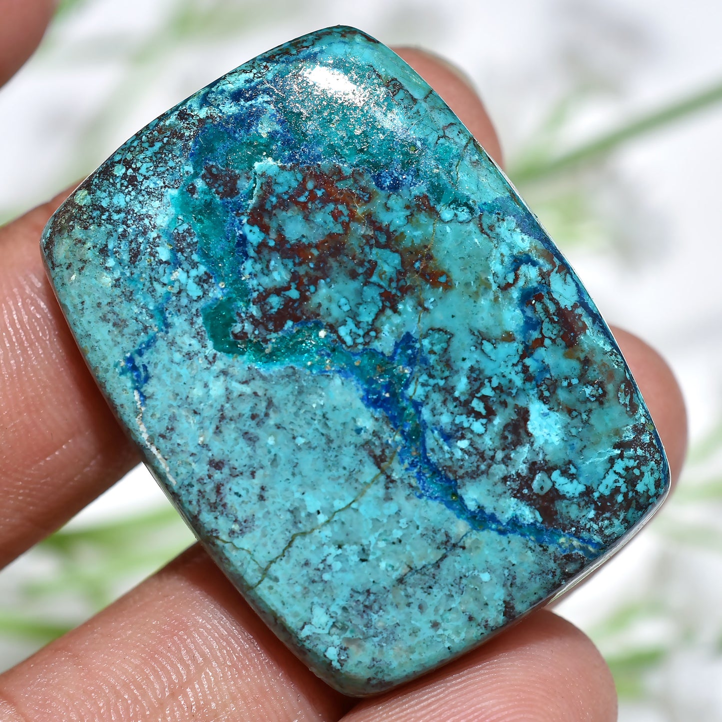 100% Natural Shattuckite Cabochon - Blue Azurite Gemstone for Jewelry Making