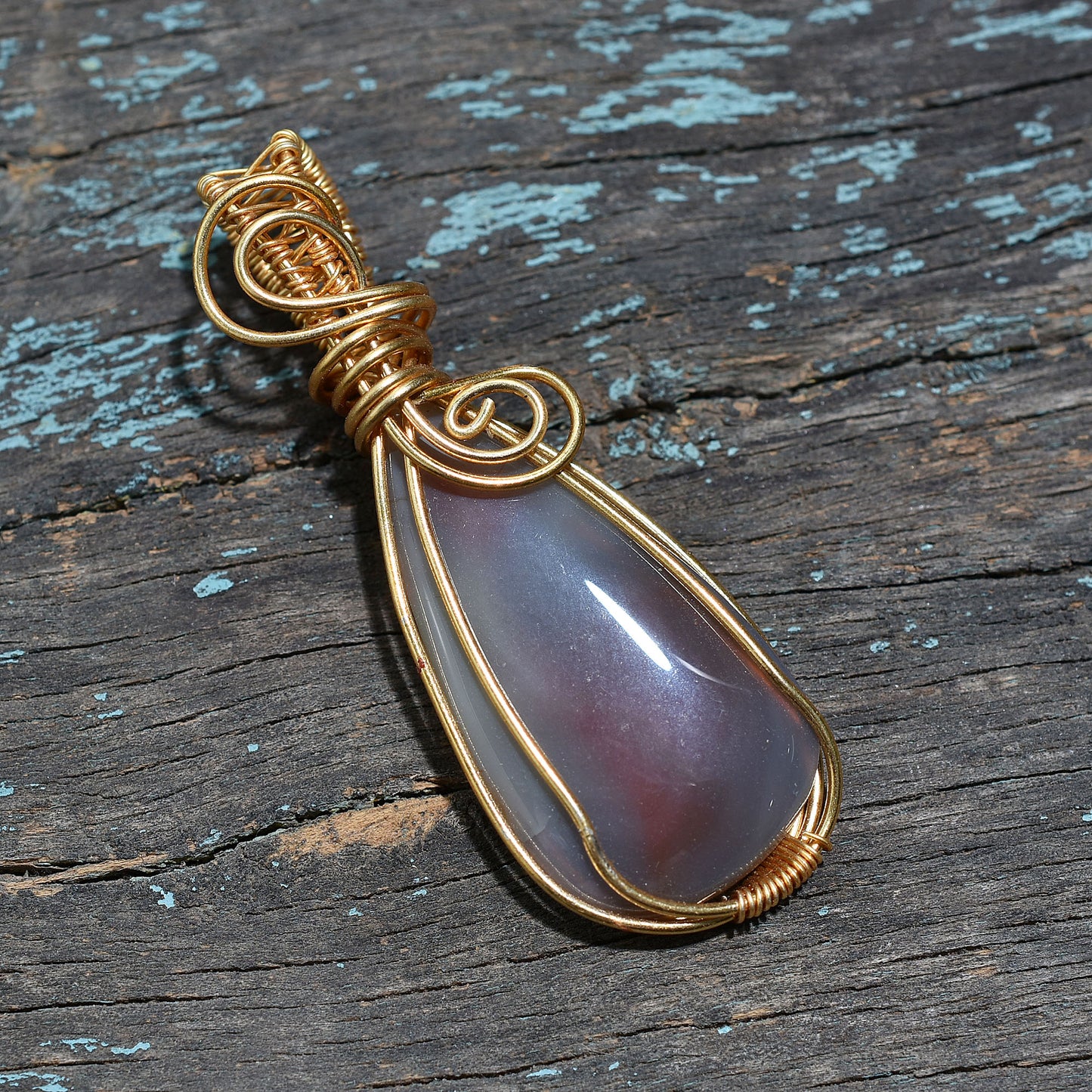 Unique Botswana Gemstone Pendant – Golden Wire Wrapped Wholesale Jewelry  collections