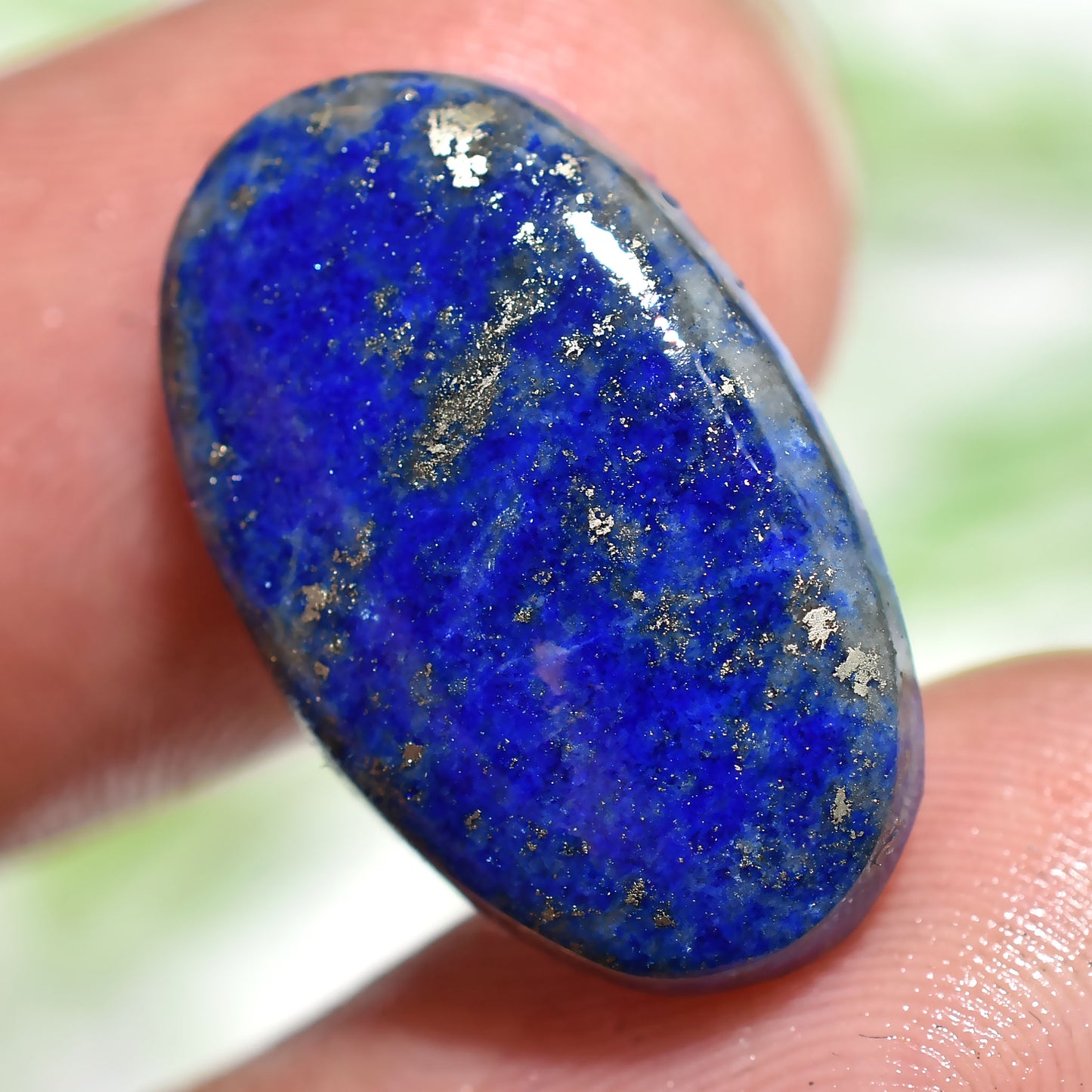 Royal Blue Lapis Lazuli Oval Cabochon – Gemstone for Handmade Jewelry (12x21x3mm,/13ct)