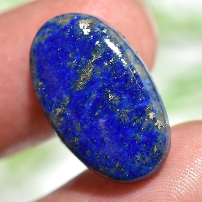 Royal Blue Lapis Lazuli Oval Cabochon – Gemstone for Handmade Jewelry (12x21x3mm,/13ct)