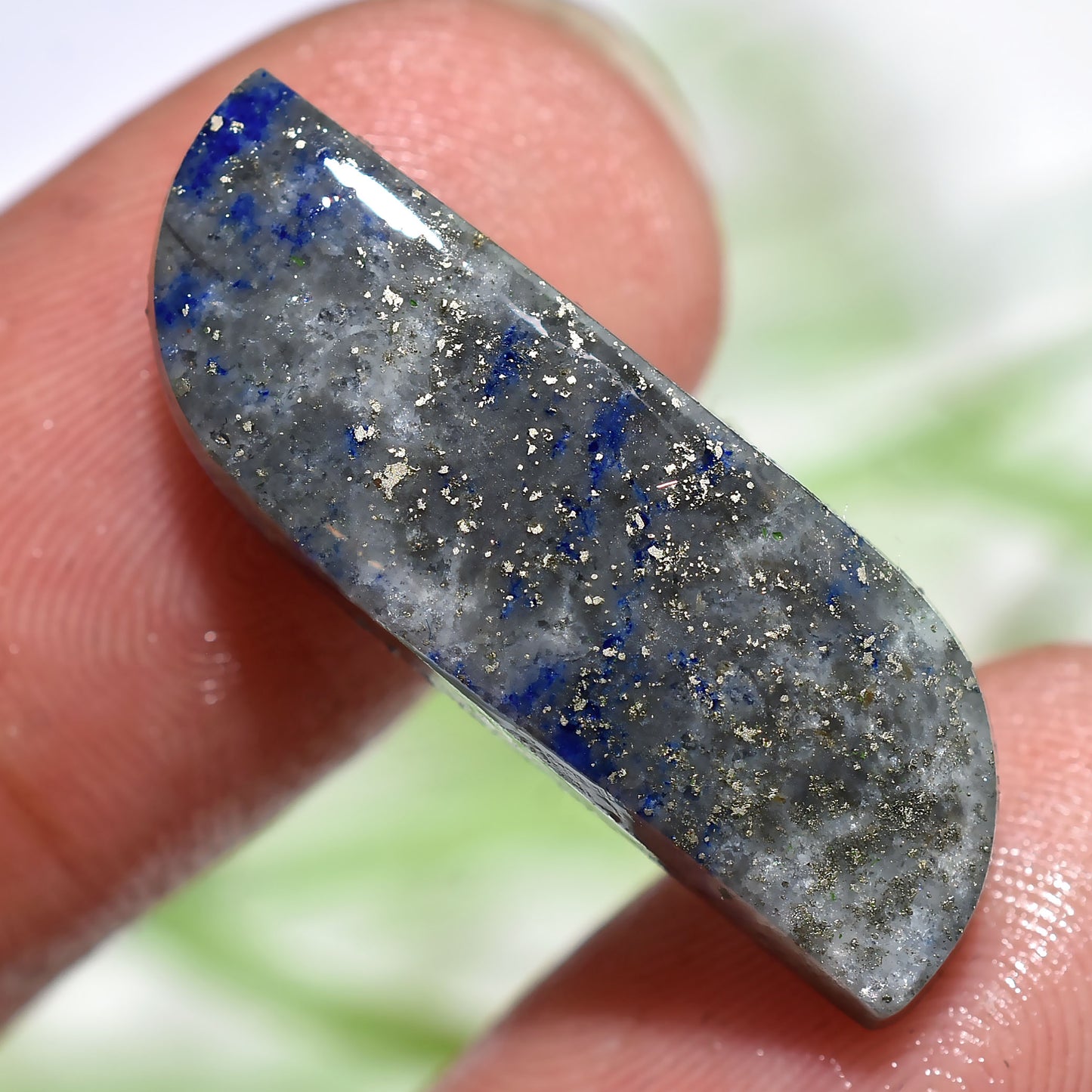 Fancy Shape Lapis Lazuli Cabochon – Natural Blue Gemstone for Jewelry (8x36x3mm,/12ct)