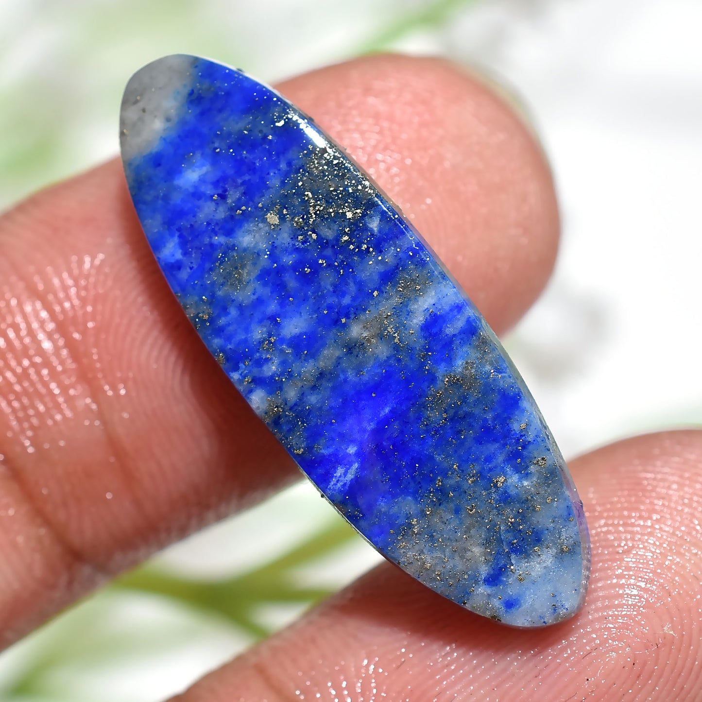 Oval Shaped Lapis Lazuli – Polished Stone for Craft and Jewelry Design (9x28x3mm,/12ct)