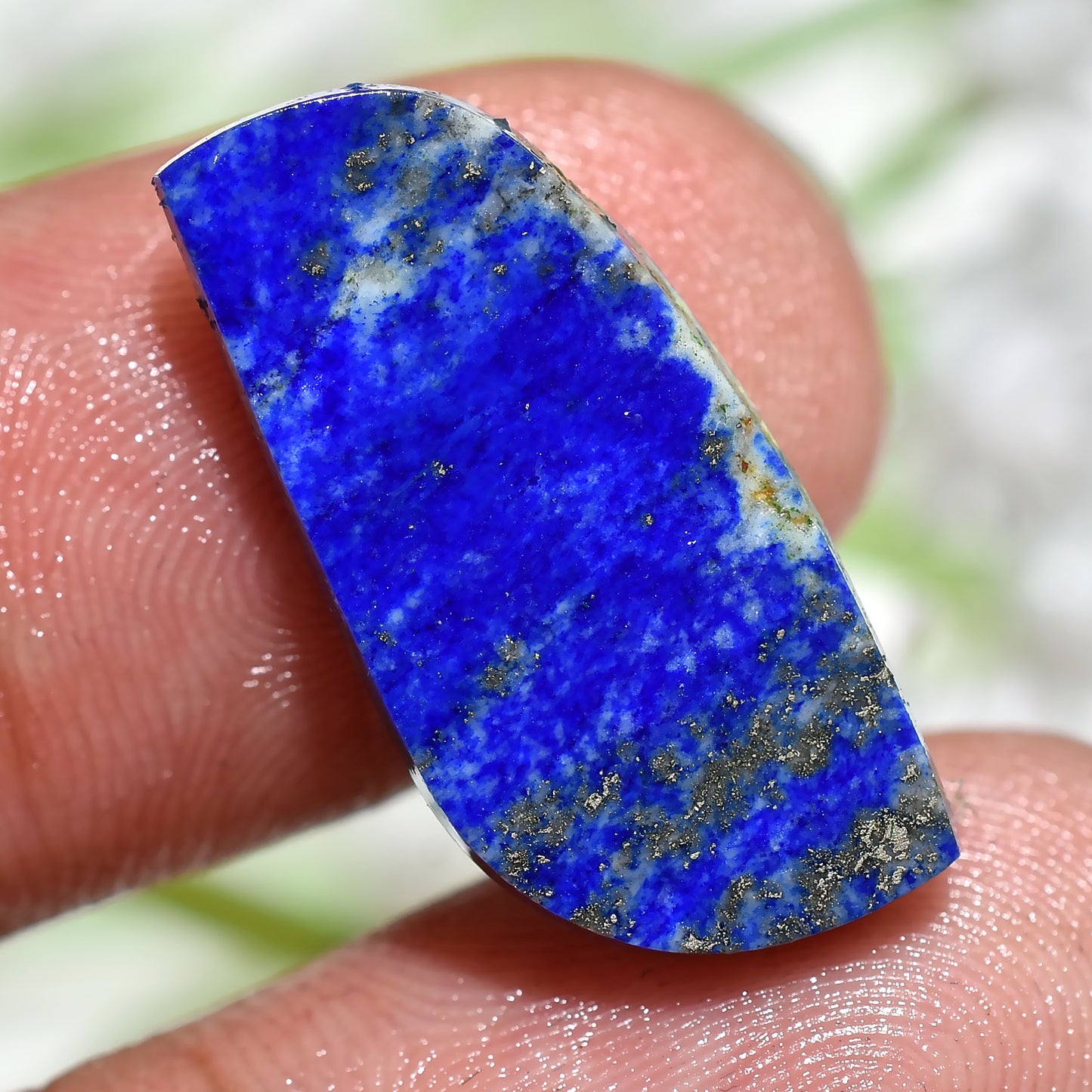 Lapis Lazuli Fancy Cut Gemstone – Polished Cabochon for Handmade Jewelry (10x22x3mm,/9ct)