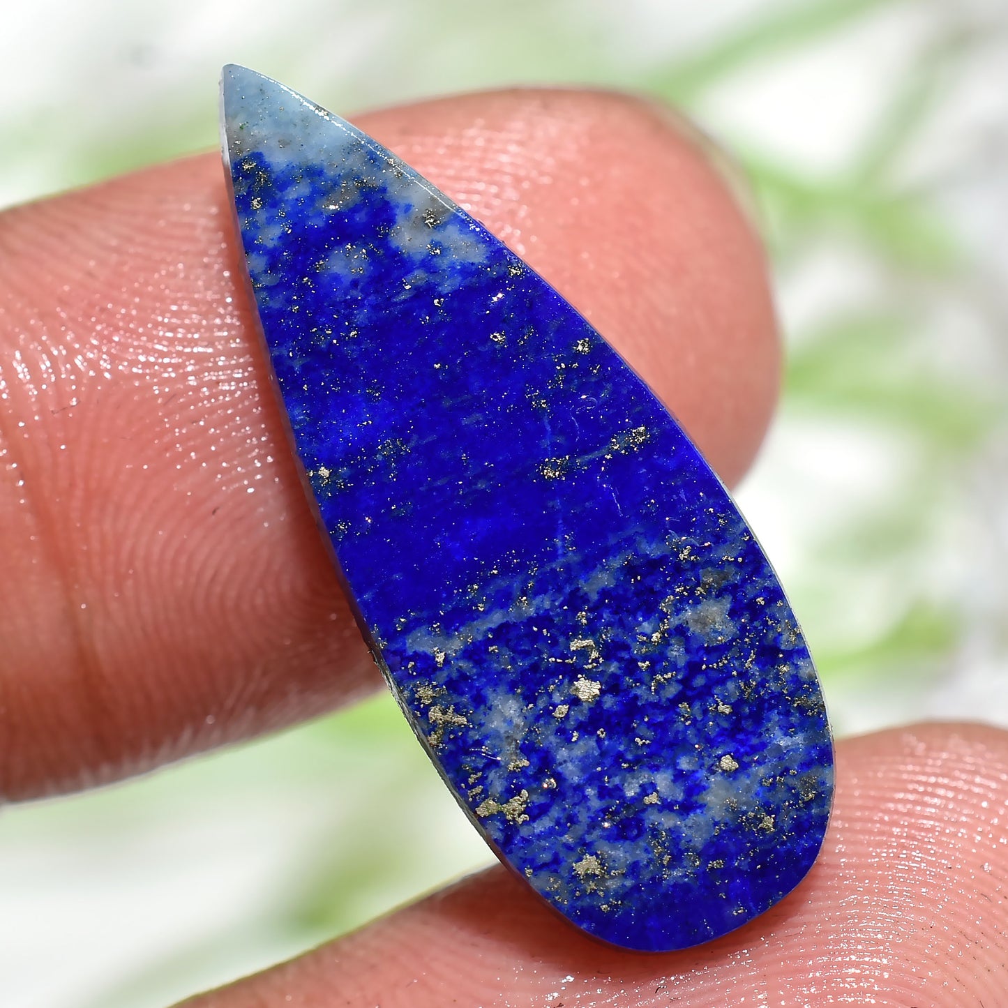 Natural Teardrop Lapis Lazuli – Deep Blue Gemstone for Handmade Jewelry (10x27x2mm,/9ct)