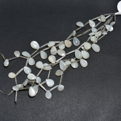 Natural Shimmering Faceted White Moonstone Beads - Wholesale Gemstones for Jewelry Making