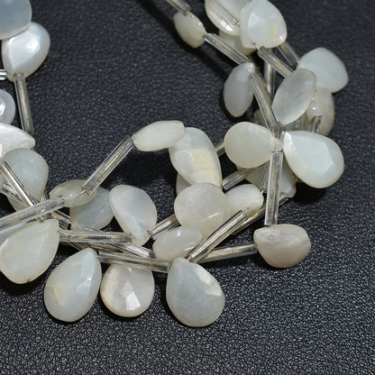 Natural Shimmering Faceted White Moonstone Beads - Wholesale Gemstones for Jewelry Making