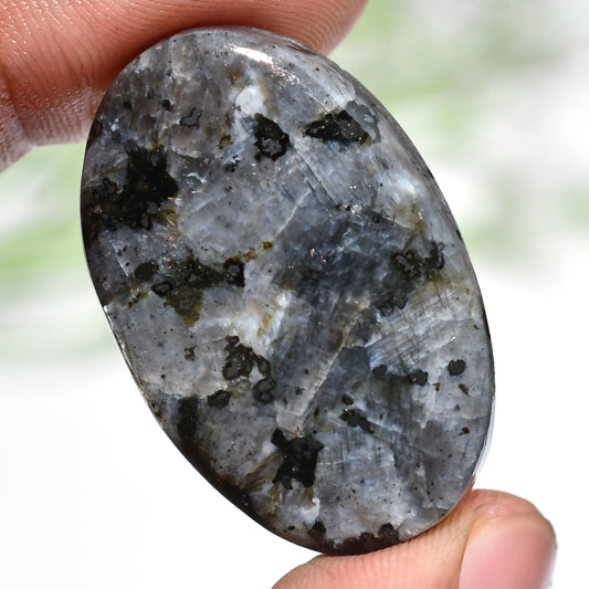 Larvikite Cabochon – Smooth Polished Natural Gemstones for Jewelry(38x25x5mm,/54ct)