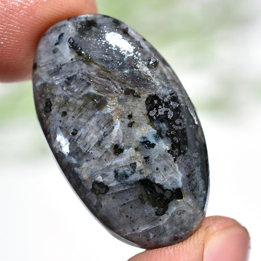 Natural Larvikite Cabochons – Perfect for Jewelry & Craft Projects(33x20x4mm,/29ct)