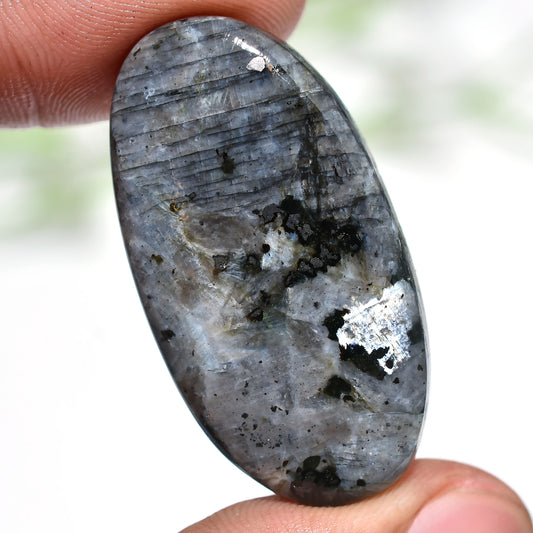 Natural Larvikite Cabochon – Polished Smooth Gemstones(39x20x6mm,/53ct)