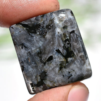 Larvikite Cabochon Gemstones – Smooth Rectangle Flat Back Polished Stones(28x25x5mm,/50ct)