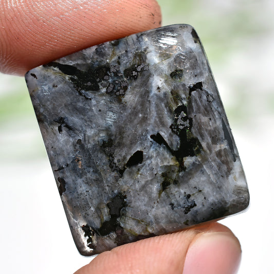 Larvikite Cabochon Gemstones – Smooth Rectangle Flat Back Polished Stones(28x25x5mm,/50ct)