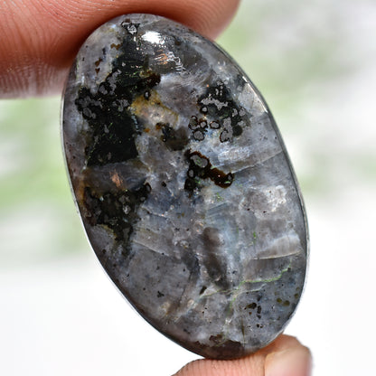 Polished Larvikite Cabochons – Oval Shape Flat Back Jewelry Stones(35x21x7mm,/50ct)