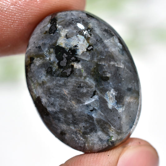 Premium Larvikite Cabochons – Natural Stones for Designers (29x22x5mm,/43ct)