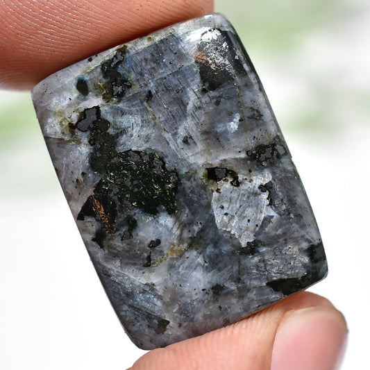 Larvikite Cabochon Gemstones – Smooth Polished Jewelry Cab(28x21x5mm,/38ct)