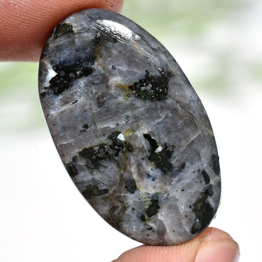 Unique Larvikite Cabochons – Polished Natural Gemstone Stone(35x21x4mm,/41ct)