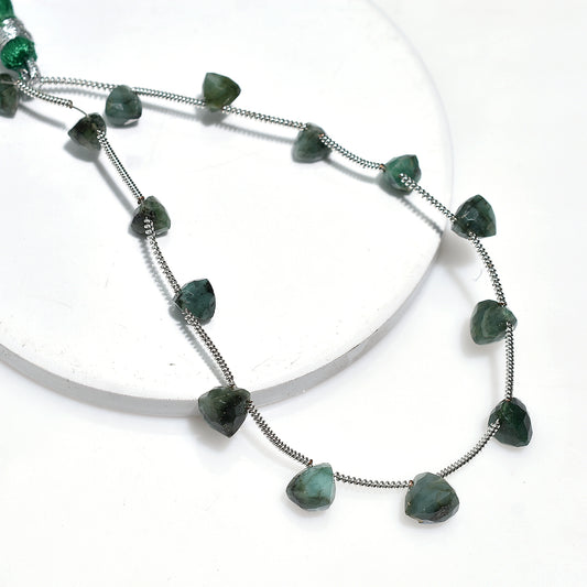 Authentic Emerald Triangle Faceted Beads – Wholesale Gemstone Strand For Jewelry Crafters