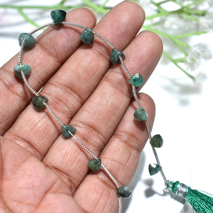 Authentic Emerald Triangle Faceted Beads – Wholesale Gemstone Strand For Jewelry Crafters