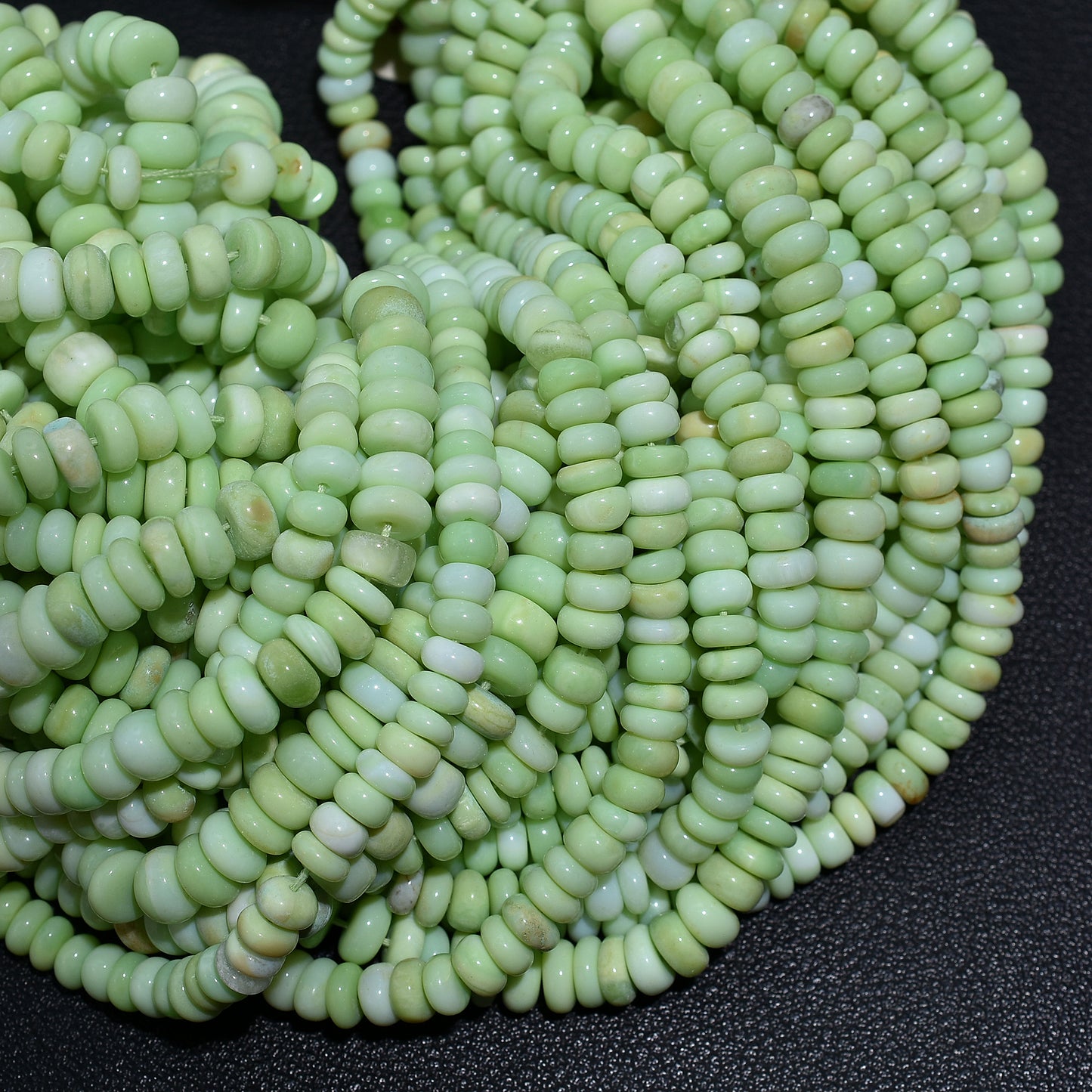 Soft Green Opal Beads – Light-Toned Gemstones for Custom Accessories