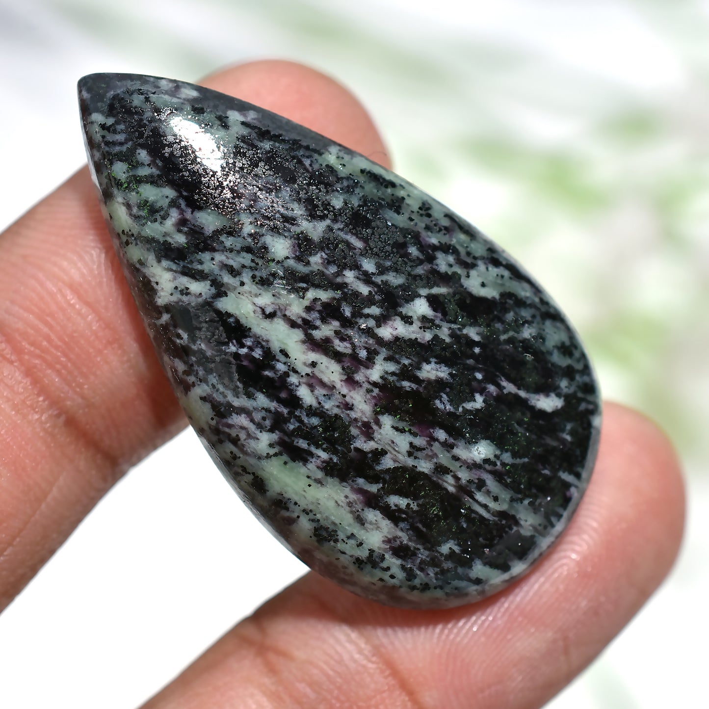Eye-Catching Kammererite Cabochon – Wholesale Flat Back Polished Stone for Custom Jewelry