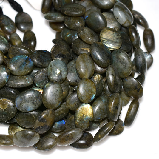 Blue Flame Labradorite Oval Nugget Beads – Wholesale Natural Gemstones for Jewelry