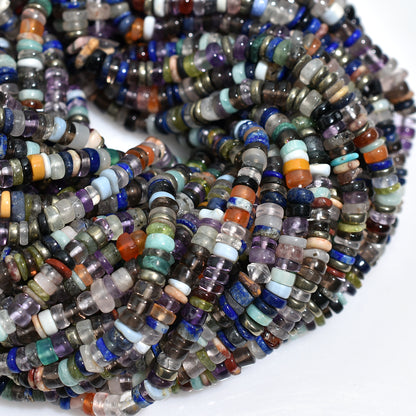 Multi Disco Heishi Tyre Smooth Beads – Wholesale Natural Handmade Gemstone Strand For Custom Jewelry