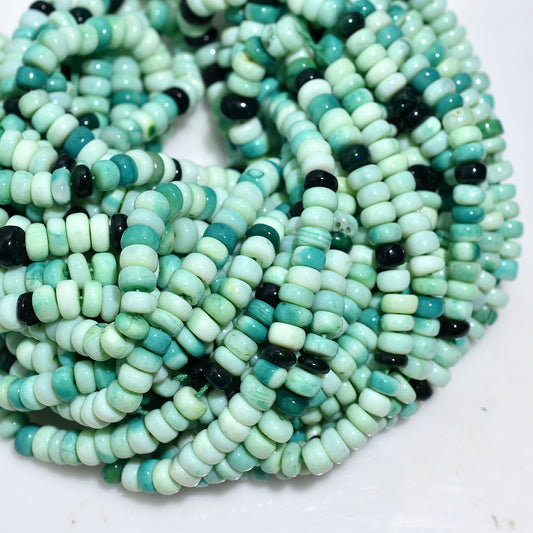 Elegant Multi-Green Opal Rondelle Beads – Gemstone Beads for Jewelry Crafting