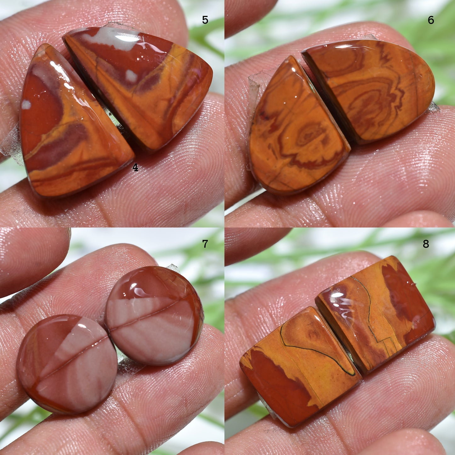 Exquisite Noreena Jasper Earring Pair – Handmade Matched Gemstones Pair