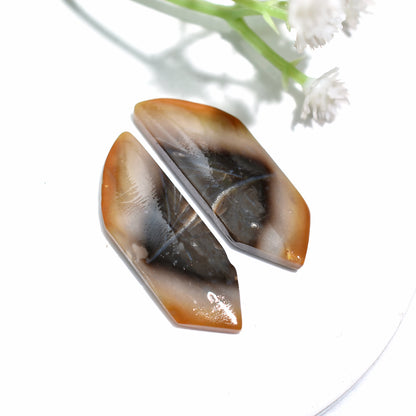 Legacy Palm Root Gemstone Pair – Wholesale Polished Texture Stone Set for Jewelry