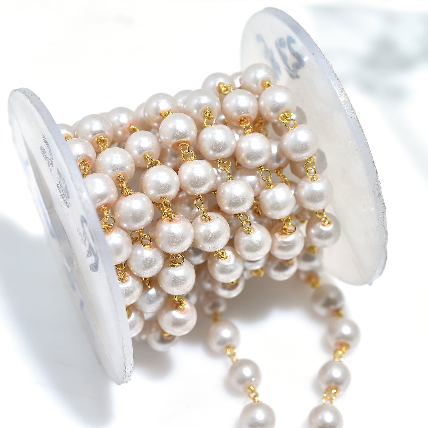 Classic Soft Pearl Rosary - Wholesale Gold Plating Bead Chain Lot For DIY Jewelry & Crafts