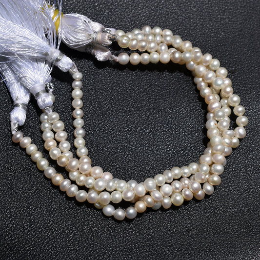 Natural Freshwater Pearl Beads – Elegant White Pearls for Wholesale Gemstone Jewelry