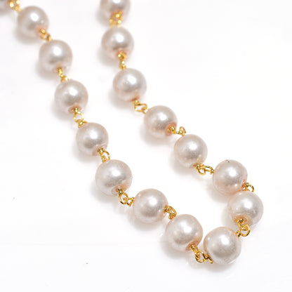 Classic Soft Pearl Rosary - Wholesale Gold Plating Bead Chain Lot For DIY Jewelry & Crafts