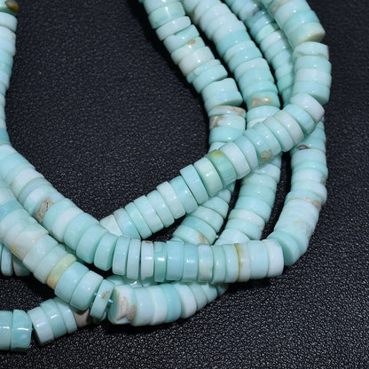 Genuine Peru Opal Smooth Heishi Tyre Beads – 16 Inch Wholesale Gemstone Strand For Handcrafted Jewelry