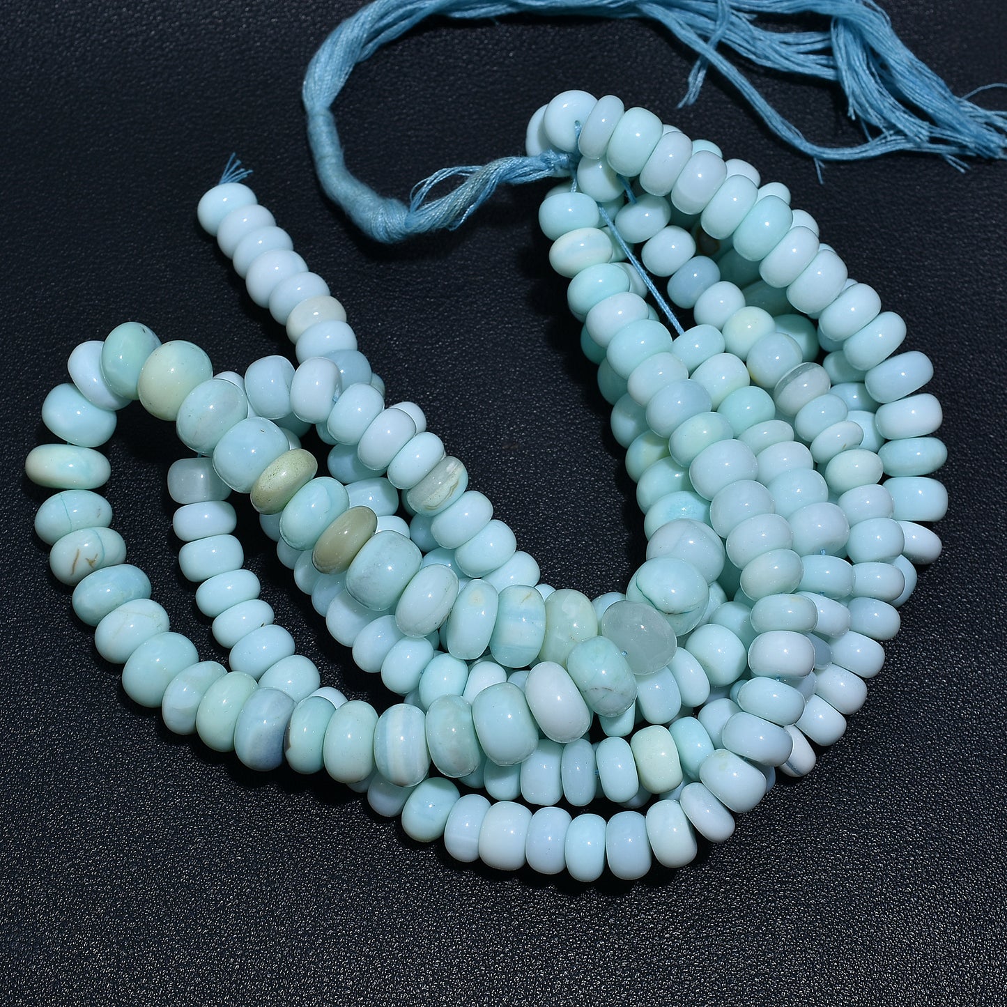 Premium Peru Opal Rondelle Cut Beads – Soft Pastel Gemstones for Jewelry Designers