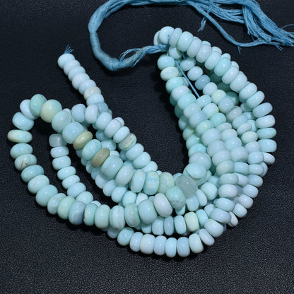 Premium Peru Opal Rondelle Cut Beads – Soft Pastel Gemstones for Jewelry Designers