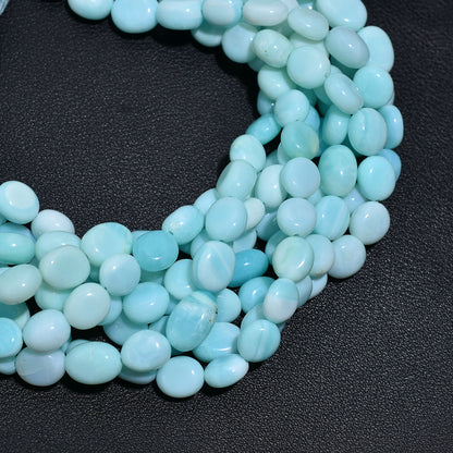 Sky Blue Peruvian Opal Smooth Nugget Beads – 12 inch Natural Wholesale Gemstone Strand For Jewelry Craft