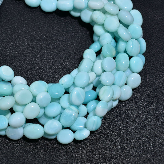 Sky Blue Peruvian Opal Smooth Nugget Beads – 12 inch Natural Wholesale Gemstone Strand For Jewelry Craft